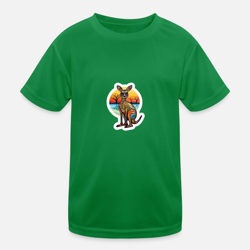 Australien - Känguru Kinder Funktions-T-Shirt