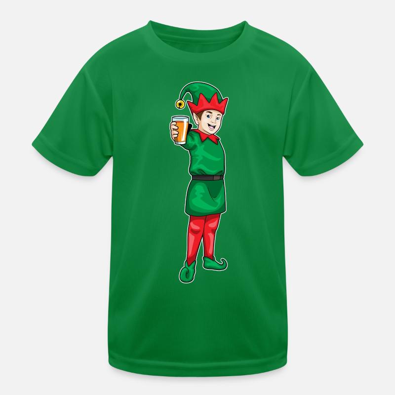 Elf Weihnachten Saft Kinder Funktions-T-Shirt