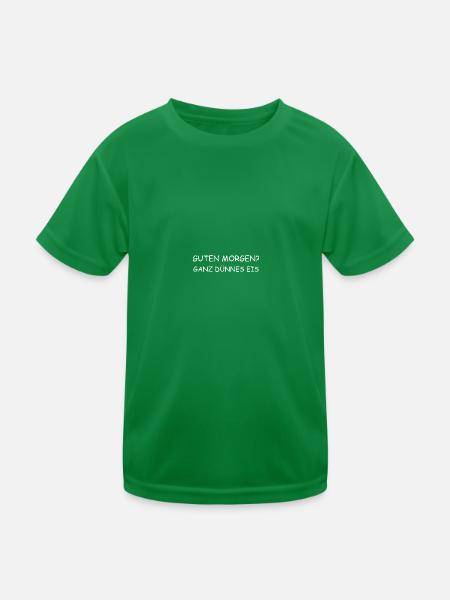 Guten Morgen? Ganz dünnes Eis! - Kinder Funktions-T-Shirt - Kelly Green - Vorne