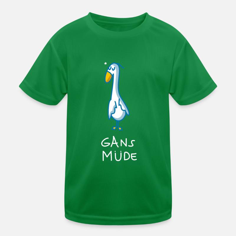 Gans müde Kinder Funktions-T-Shirt