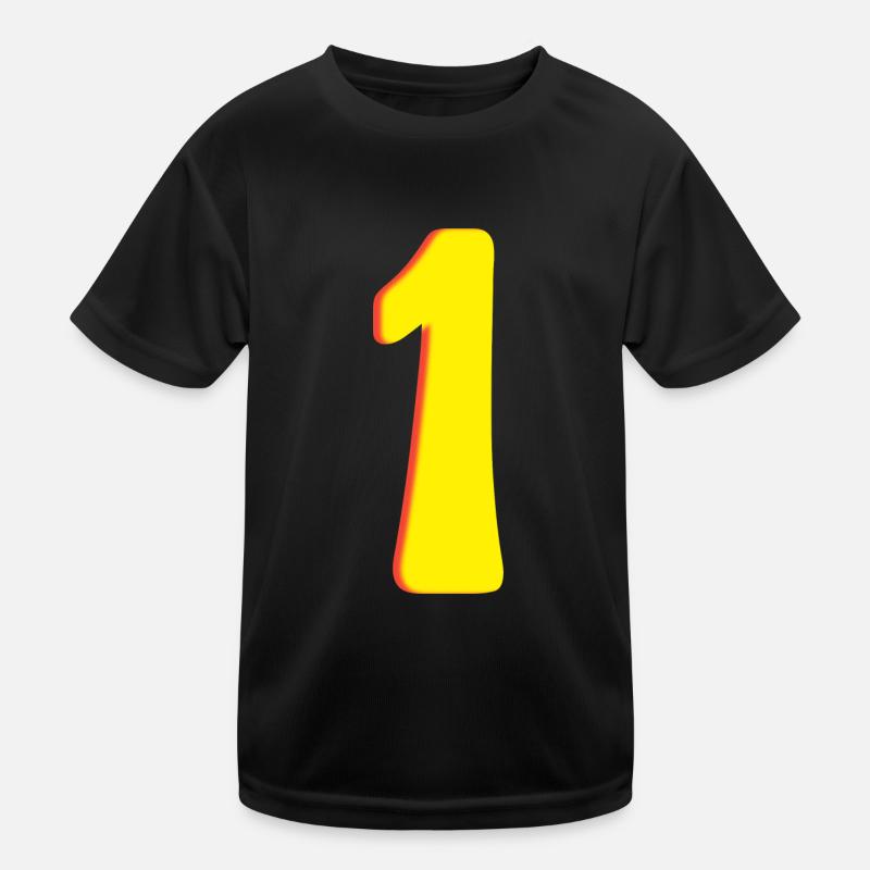 Nummer Eins Gelb - One - Einser Kinder Funktions-T-Shirt