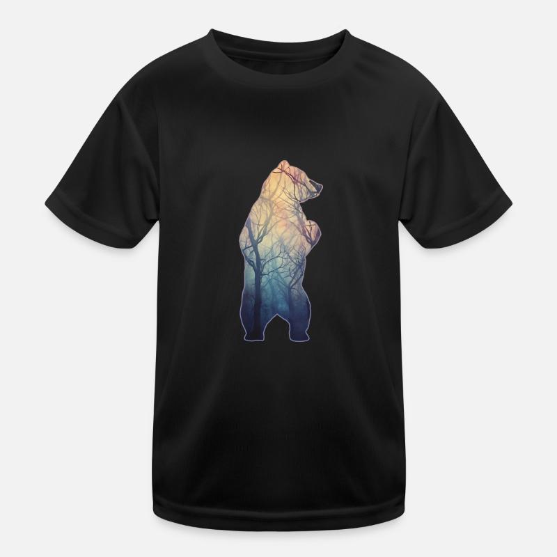 Jäger Bergsteiger Wanderer Bär Kinder Funktions-T-Shirt