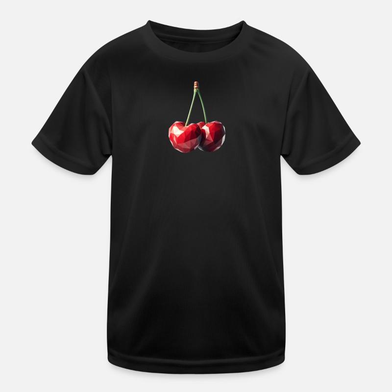 Cerises dans le style polygonal T-shirt sport Enfant