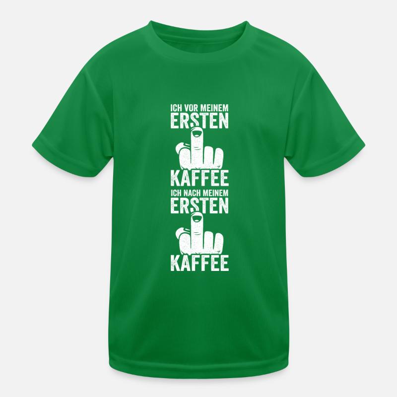 Mittelfinger Ich Vor Meinem Ersten Kaffe Kinder Funktions-T-Shirt