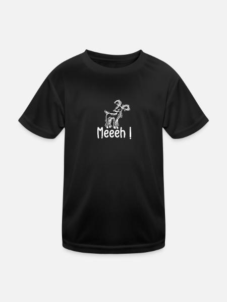 Goat Meh Goat Capricorn Meh Meh - Kids Functional T-Shirt - black - Front