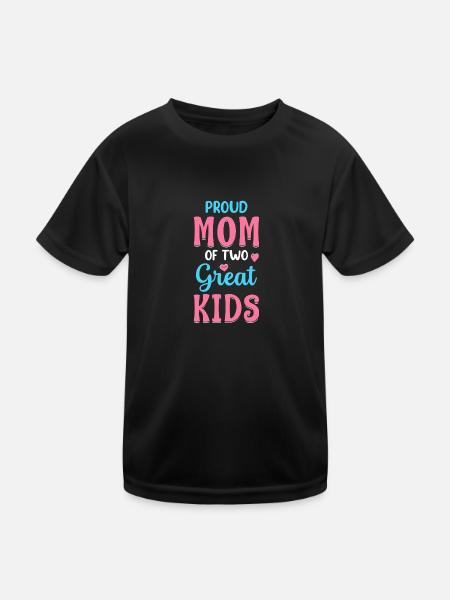Proud Mom Of Two Great Kids Chaos Coordinator Mom - Kids Functional T-Shirt - black - Front