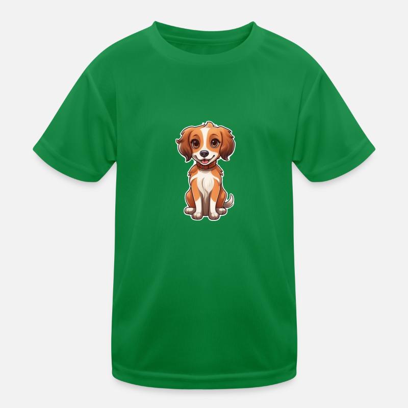 Hund Cartoon 2 Kinder Funktions-T-Shirt