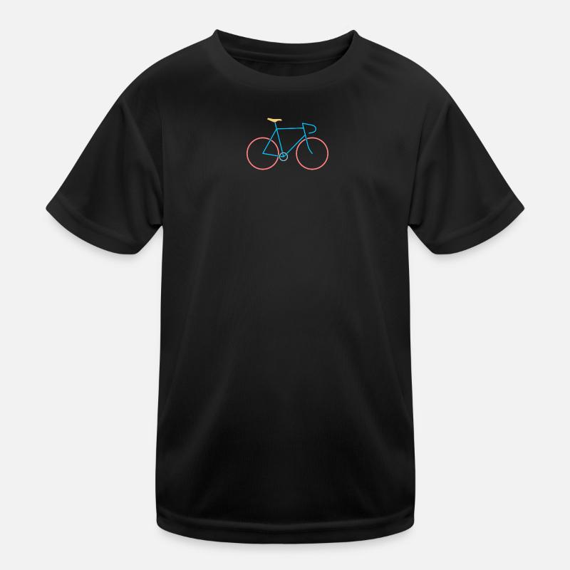 Vélo de course rouge bleu T-shirt sport Enfant