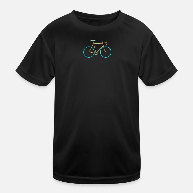 Vélo de course jaune bleu T-shirt sport Enfant