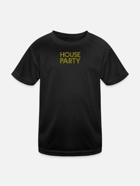 HOUSE PARTY - Kids Functional T-Shirt - black - Front