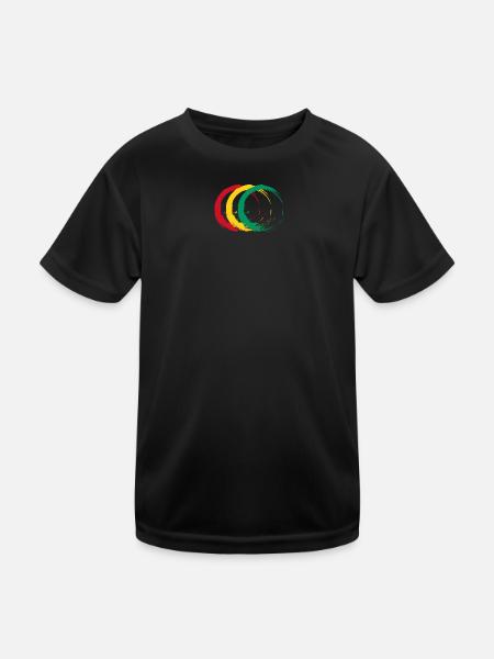 Guinea - Kinder Funktions-T-Shirt - Schwarz - Vorne