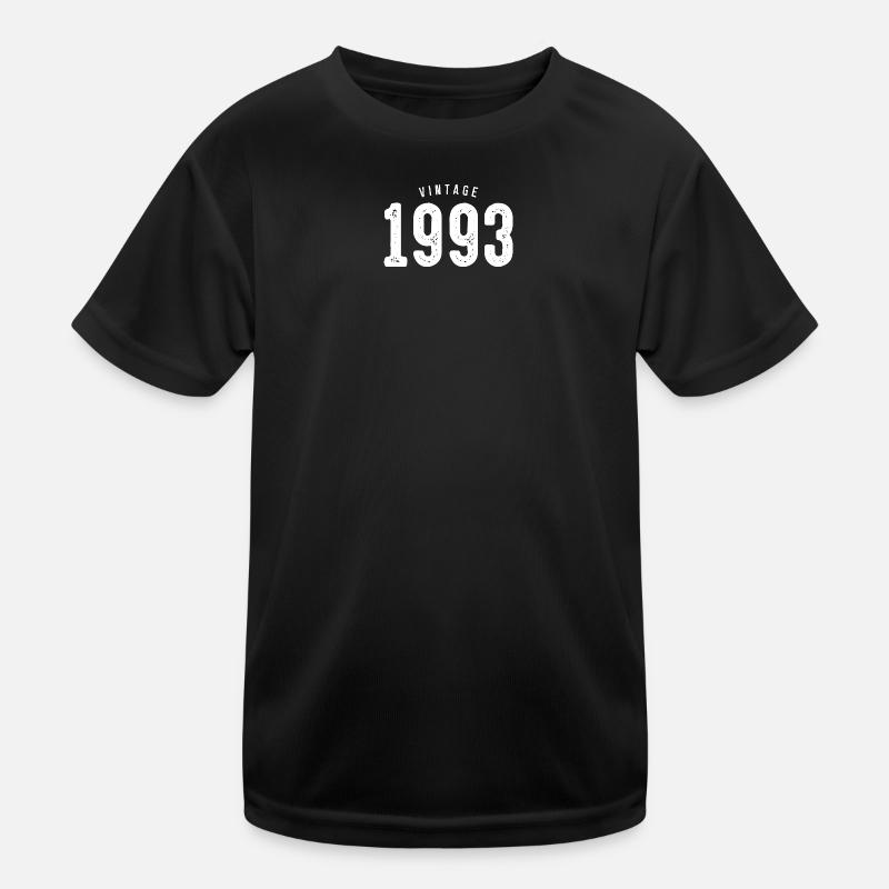 Vintage 1993 Typography - Kids Functional T-Shirt - black