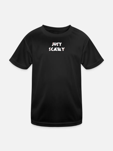 Sprüche, Horror momotiv, taranteln - Kinder Funktions-T-Shirt - Schwarz - Vorne