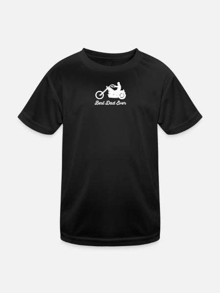 Motor - Kinder Funktions-T-Shirt - Schwarz - Vorne