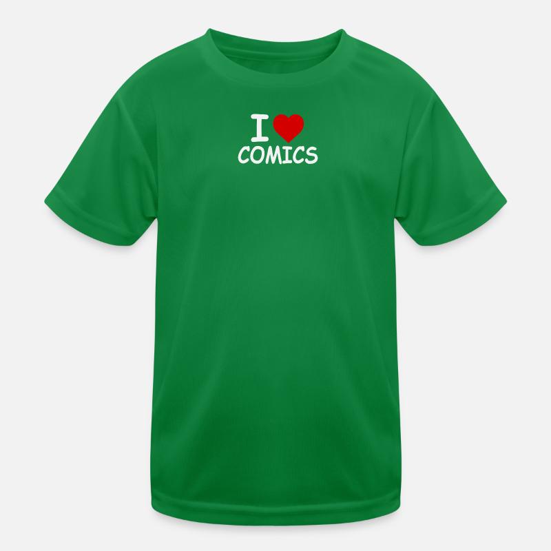 I Love Comics - Retro Bold Kinder Funktions-T-Shirt