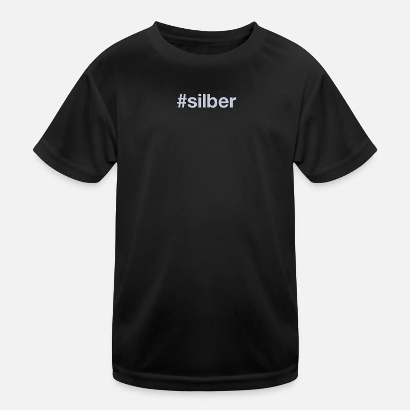 SILBER Hashtag Kinder Funktions-T-Shirt