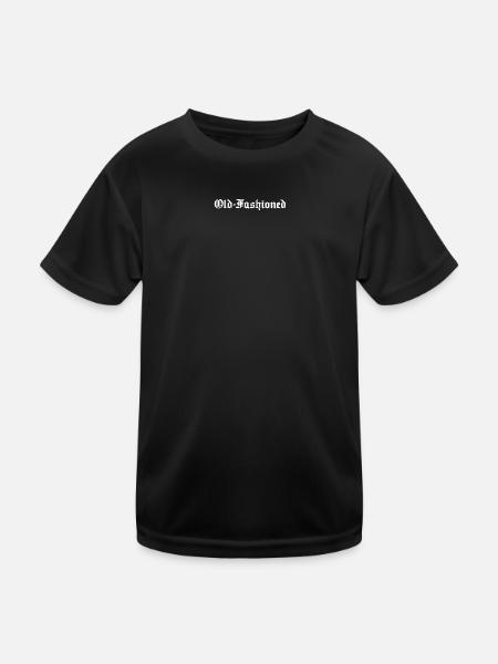 OLD-FAHIONED Old school - Kinder Funktions-T-Shirt - Schwarz - Vorne