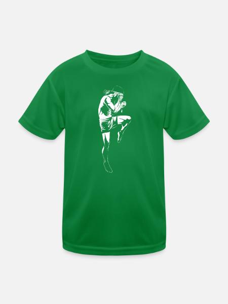 Muay Thai - Kinder Funktions-T-Shirt - Kelly Green - Vorne