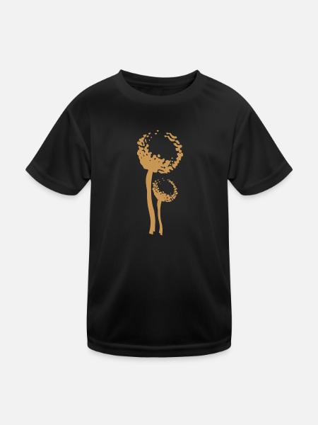 Dandelions, dandelions - Kids Functional T-Shirt - black - Front