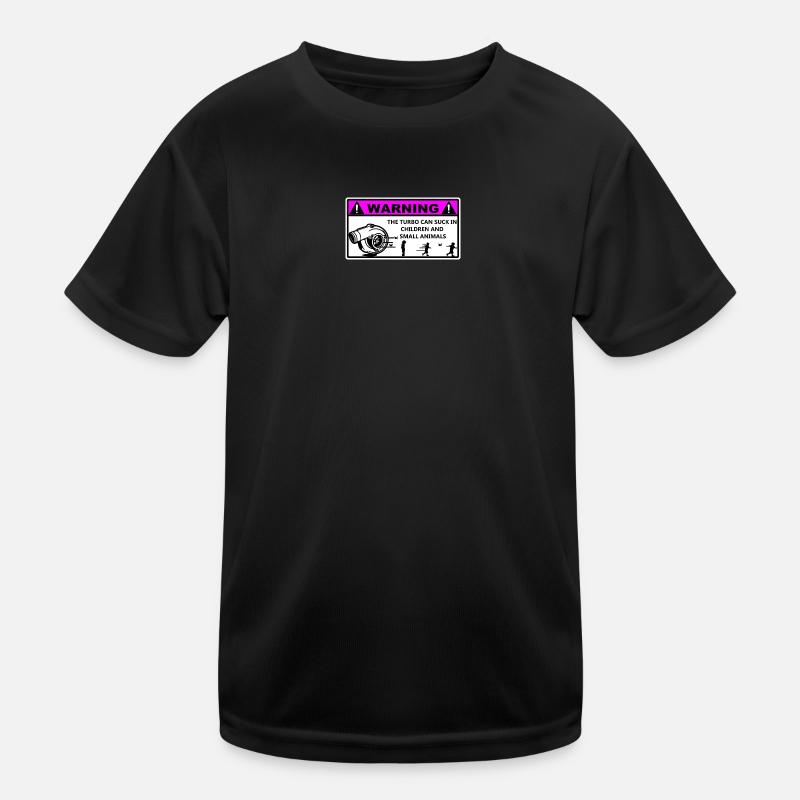 Turbo Warning Kids - Kids Functional T-Shirt - black
