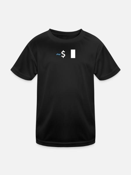 Linux Shell Command - Kids Functional T-Shirt - black - Front