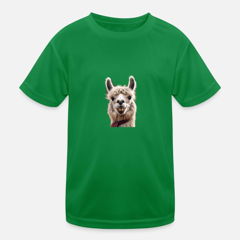 Lama Lächeln: Der freche Blick Kinder Funktions-T-Shirt
