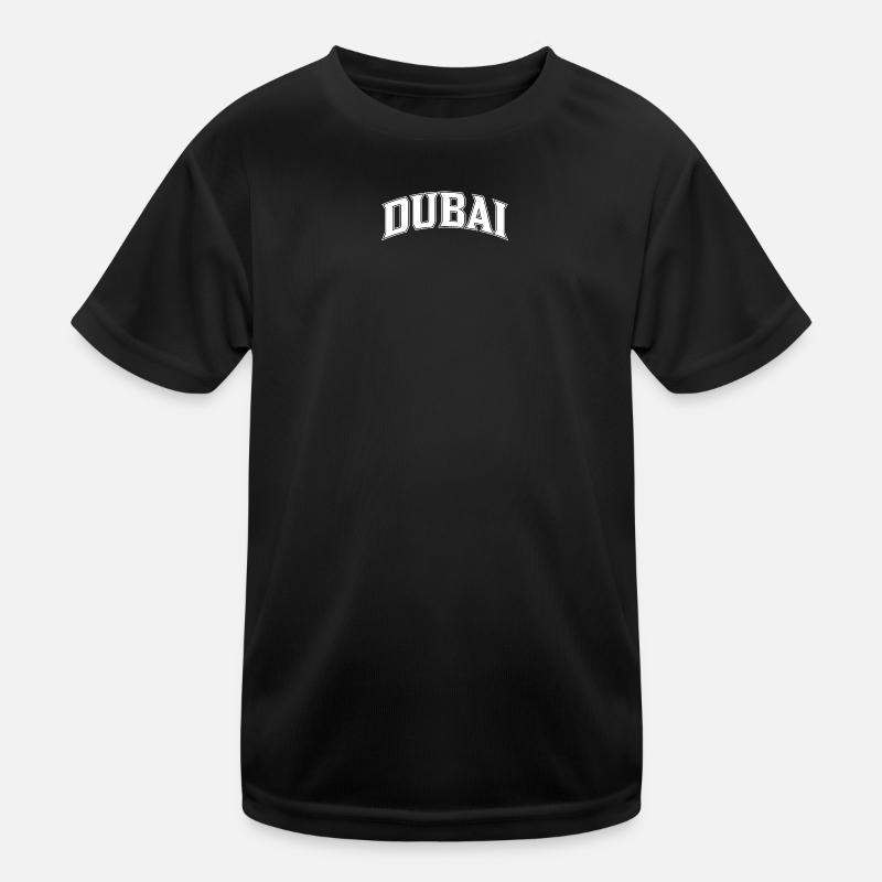 Dubai lettering in the arch - Kids Functional T-Shirt - black