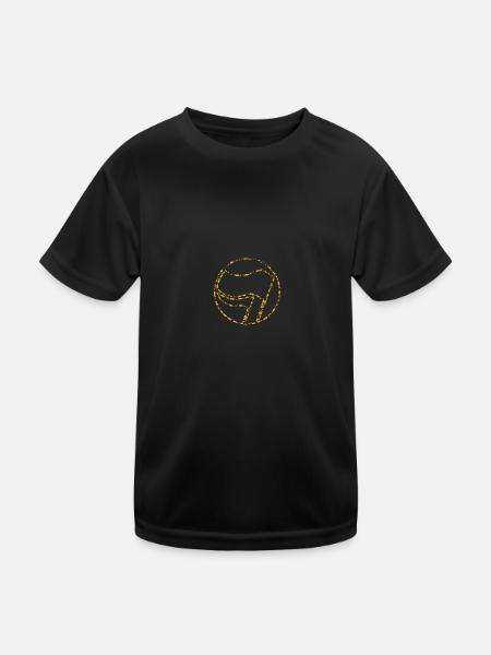 Flag Flag Flags Flags Anti-Fascist - Kids Functional T-Shirt - black - Front