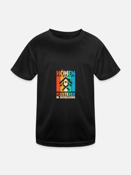 Roofing training apprentice Auzbi roofer - Kids Functional T-Shirt - black - Front
