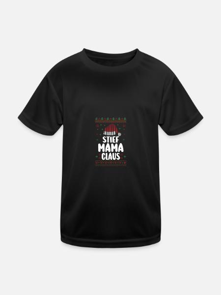 Noël Père Noël Belle-mère Noël - T-shirt sport Enfant - noir - Devant