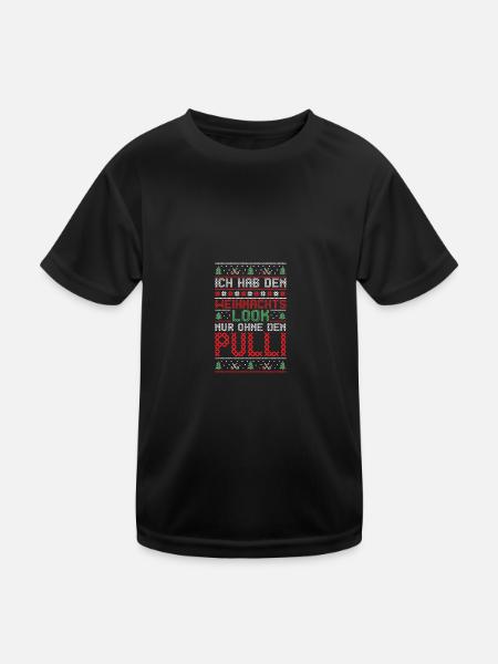 Père Noël Noël laid Noël - T-shirt sport Enfant - noir - Devant