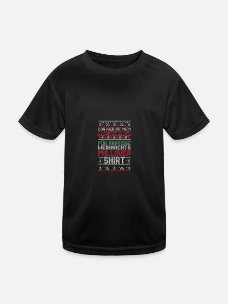 Père Noël Noël laid Noël - T-shirt sport Enfant - noir - Devant