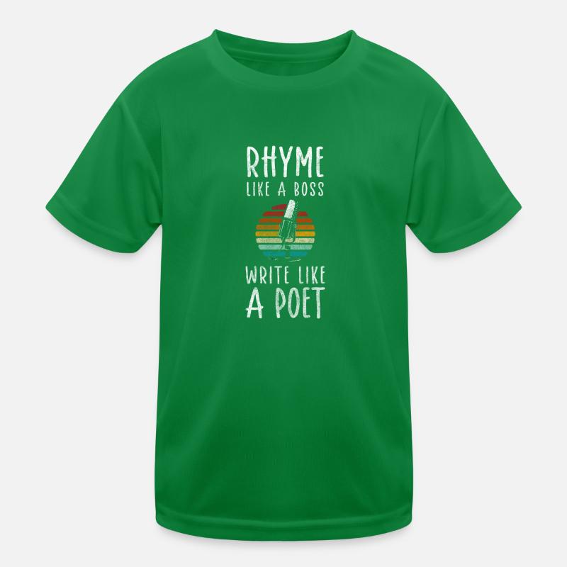Slam Poetry Text Dichtung Kids Functional T-Shirt
