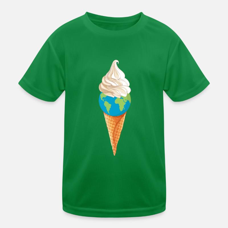 planet erde umweltschutz "eiskugel" summer vibes Kinder Funktions-T-Shirt