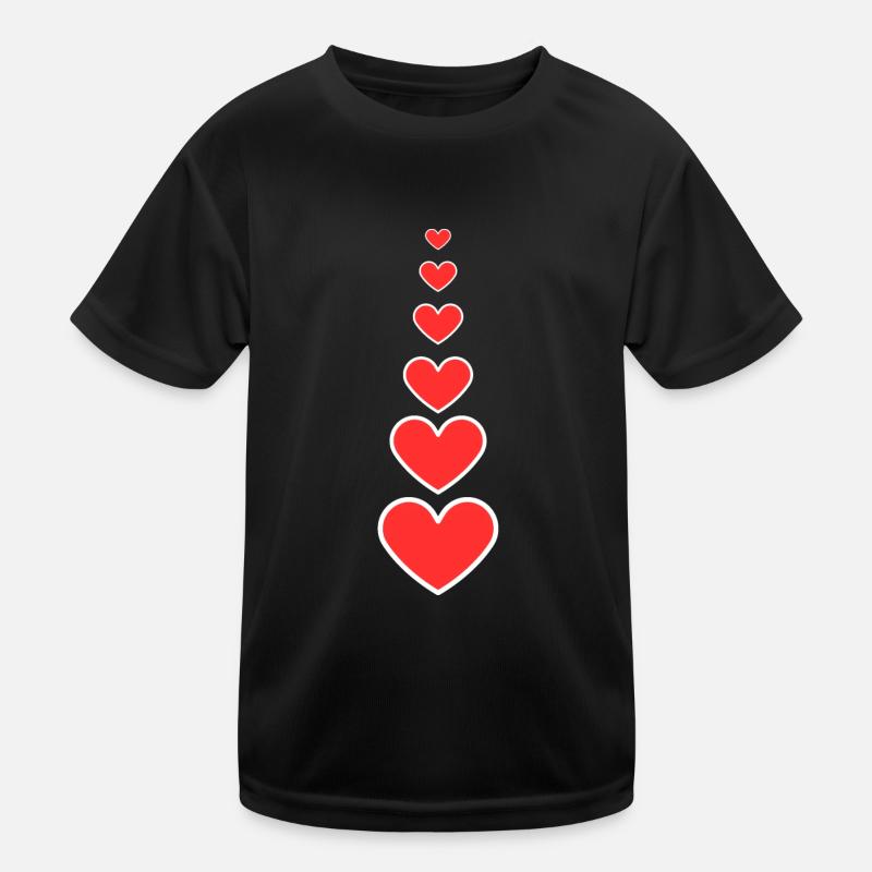 Red Hearts Kids Functional T-Shirt