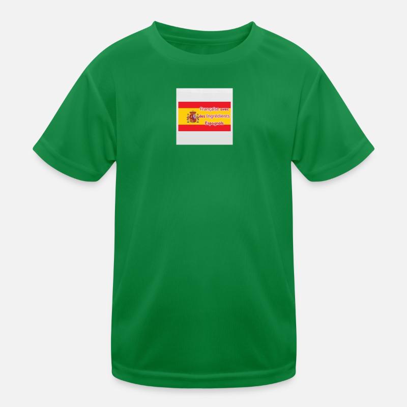 Française avec ingrédients Espagnols T-shirt sport Enfant