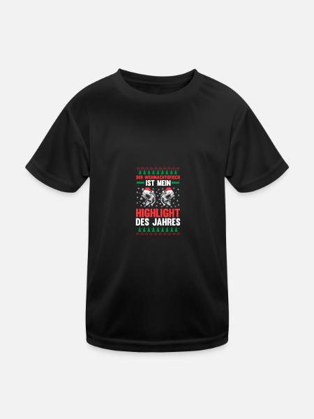 Santa Claus Fishing Christmas Party Christmas - Kids Functional T-Shirt - black - Front