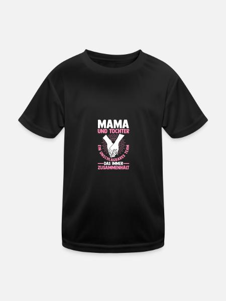 Mom And Daughter - Kids Functional T-Shirt - black - Front