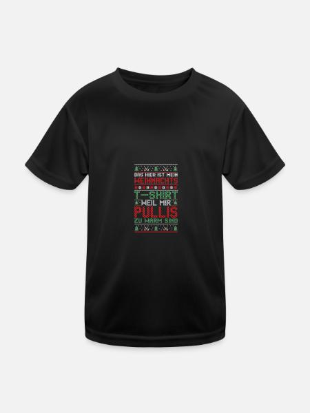 Père Noël Noël laid Noël - T-shirt sport Enfant - noir - Devant