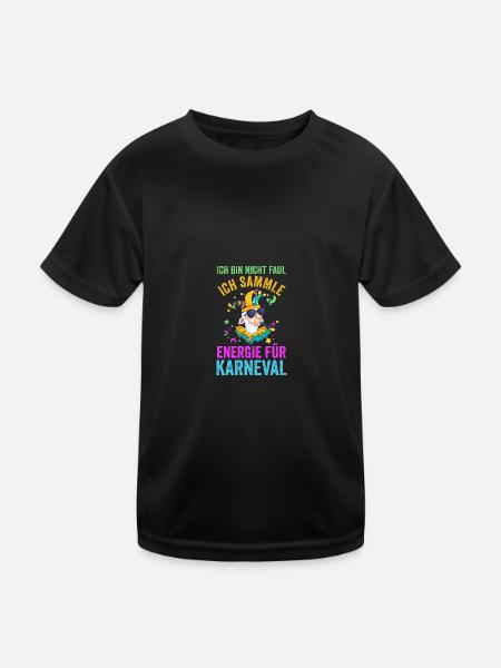Costume de carnaval Carnaval - T-shirt sport Enfant - noir - Devant