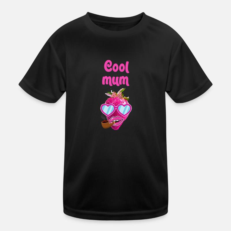 cool mum,Pfeife,erdbeere,pop-art,pink,sonnenbrille Kinder Funktions-T-Shirt