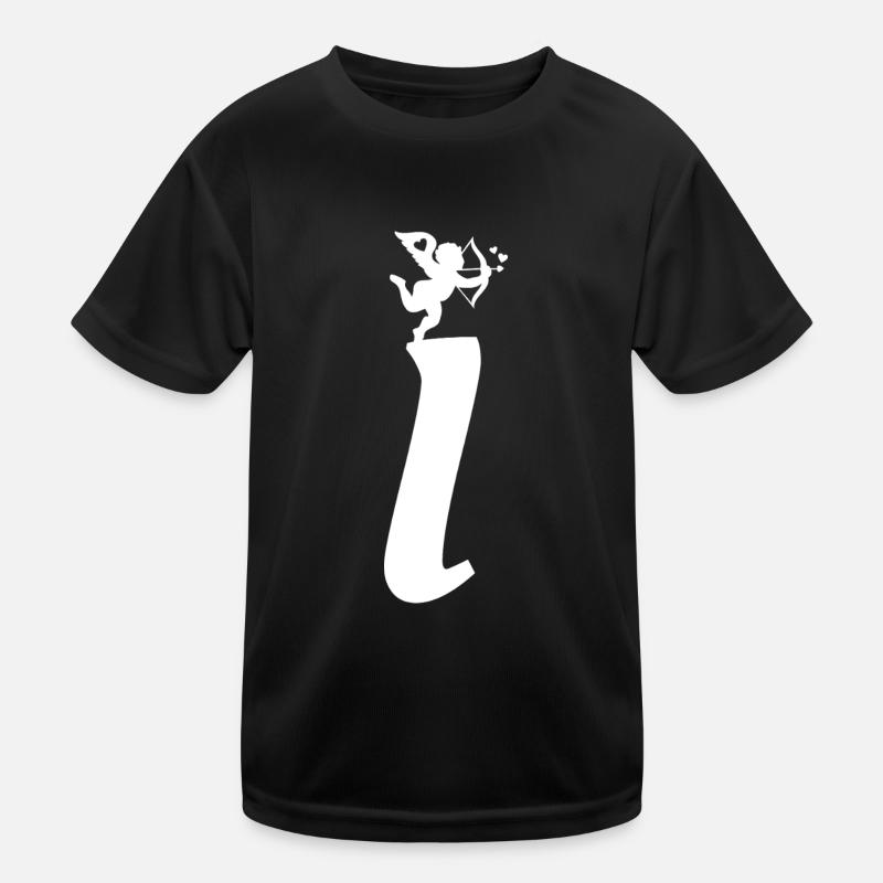 I - Kinder Funktions-T-Shirt - Schwarz