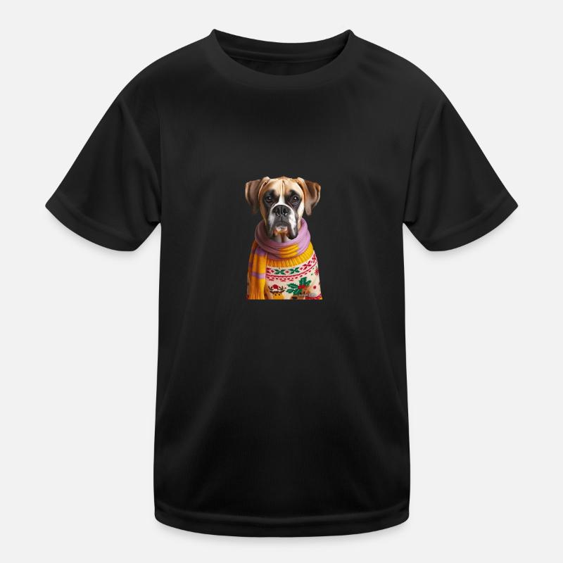 Deutscher Boxer Weihnachten Kinder Funktions-T-Shirt
