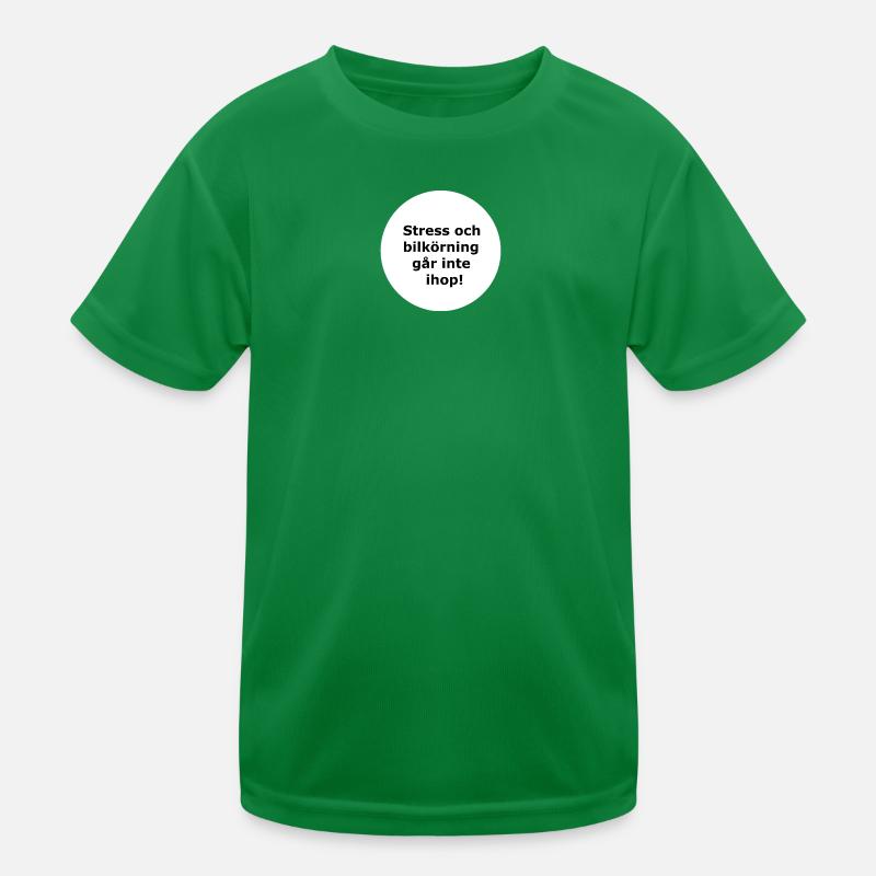 Stress and driving,,,(White circle) Kids Functional T-Shirt
