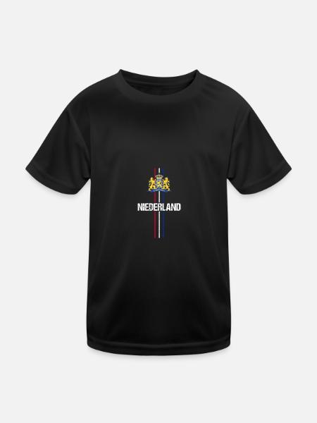 Pays-Bas Pays-Bas - T-shirt sport Enfant - noir - Devant