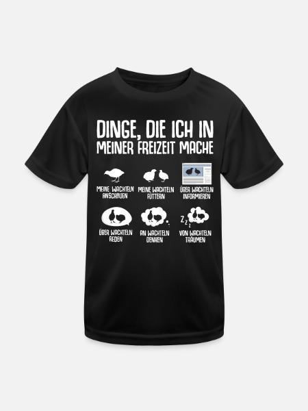 Wachtelzüchter Wachtel Geschenk Wachtelzucht - Kinder Funktions-T-Shirt - Schwarz - Vorne