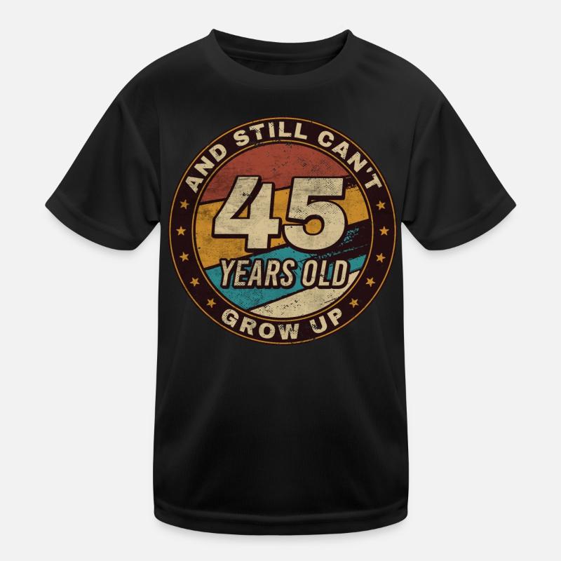 45th Anniversary Gift Retro 45th Birthday Kids Functional T-Shirt