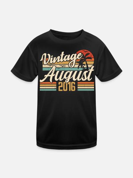 August 2016 Anniversary 2016 - August Legends Gift - Kids Functional T-Shirt - black - Front