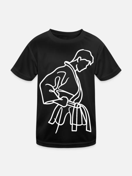 Karate Skizze - Funktionsshirt til børn - sort