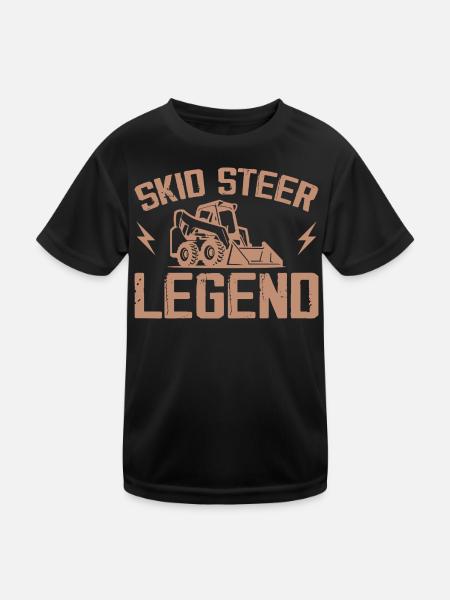 Never Underestimate An Old Man With A Skid Steer - T-shirt sport Enfant - noir - Devant